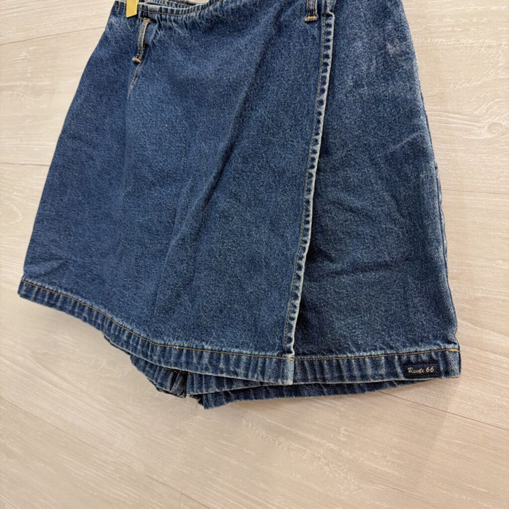 Vintage Route 66 Denim Wrap Skort 7/8