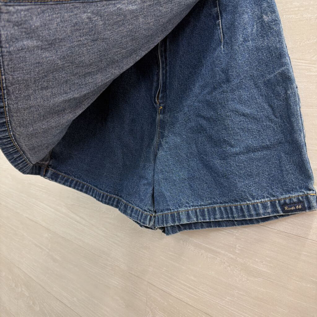 Vintage Route 66 Denim Wrap Skort 7/8