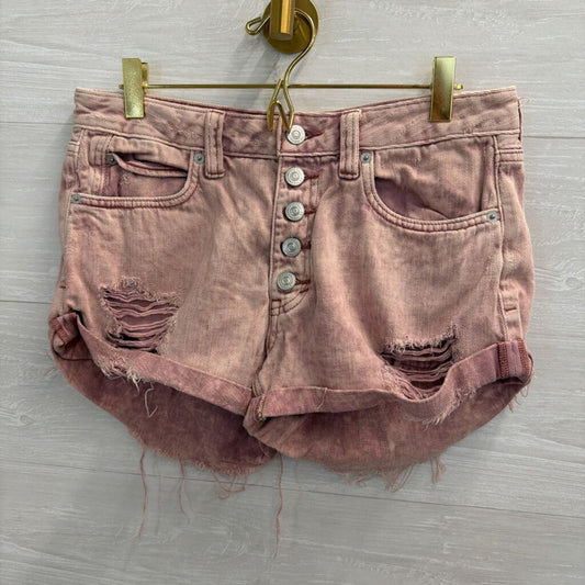 We The Free pink Distressed Denim Shorts 27