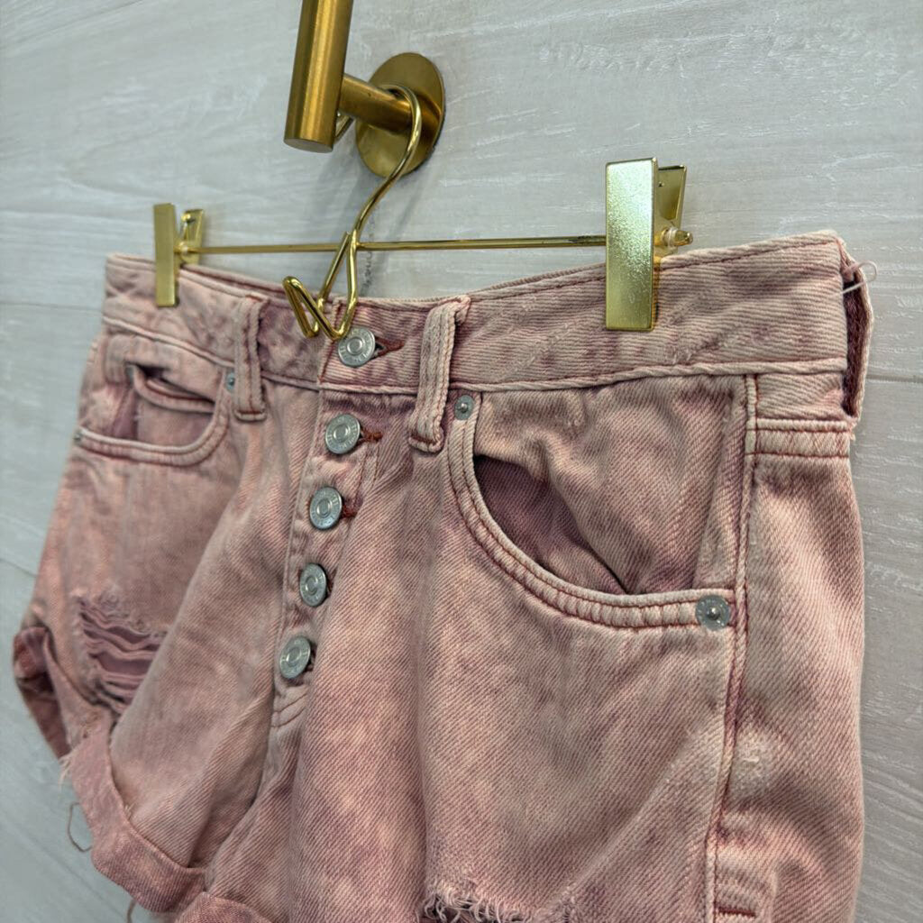 We The Free pink Distressed Denim Shorts 27