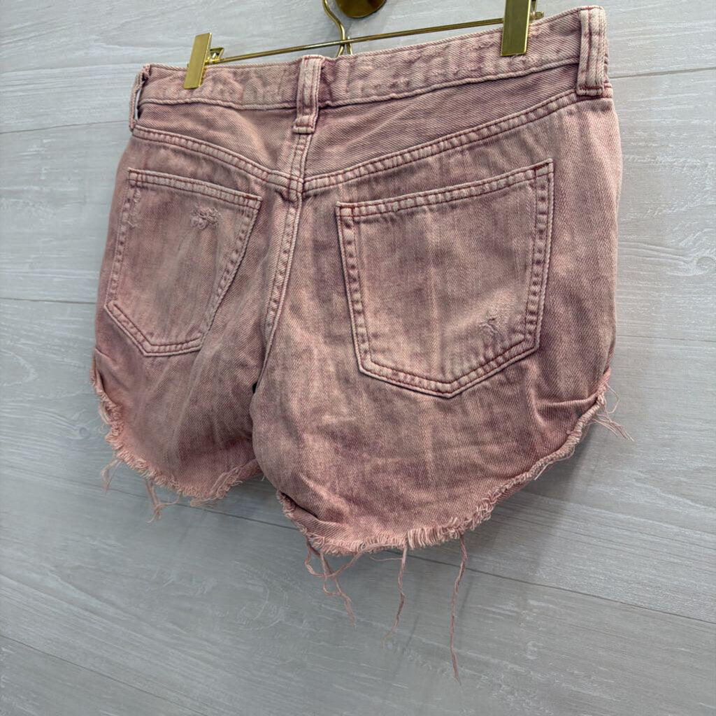 We The Free pink Distressed Denim Shorts 27