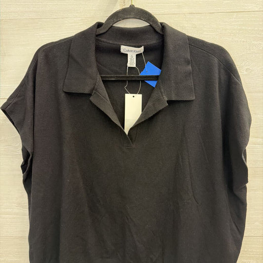 Calvin Klein Black Short Sleeve Top Large