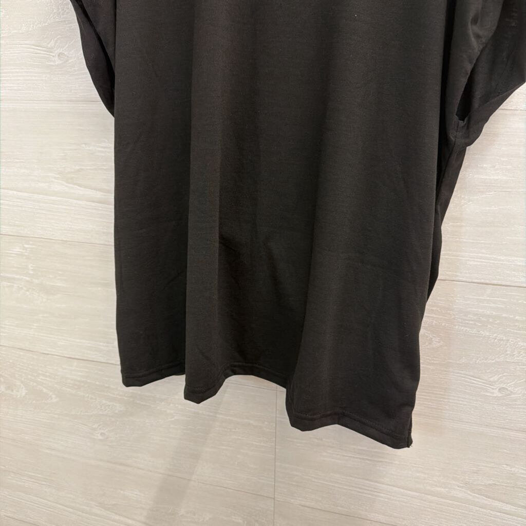 Soly Hux Black Short Sleeve Open Back Top Large