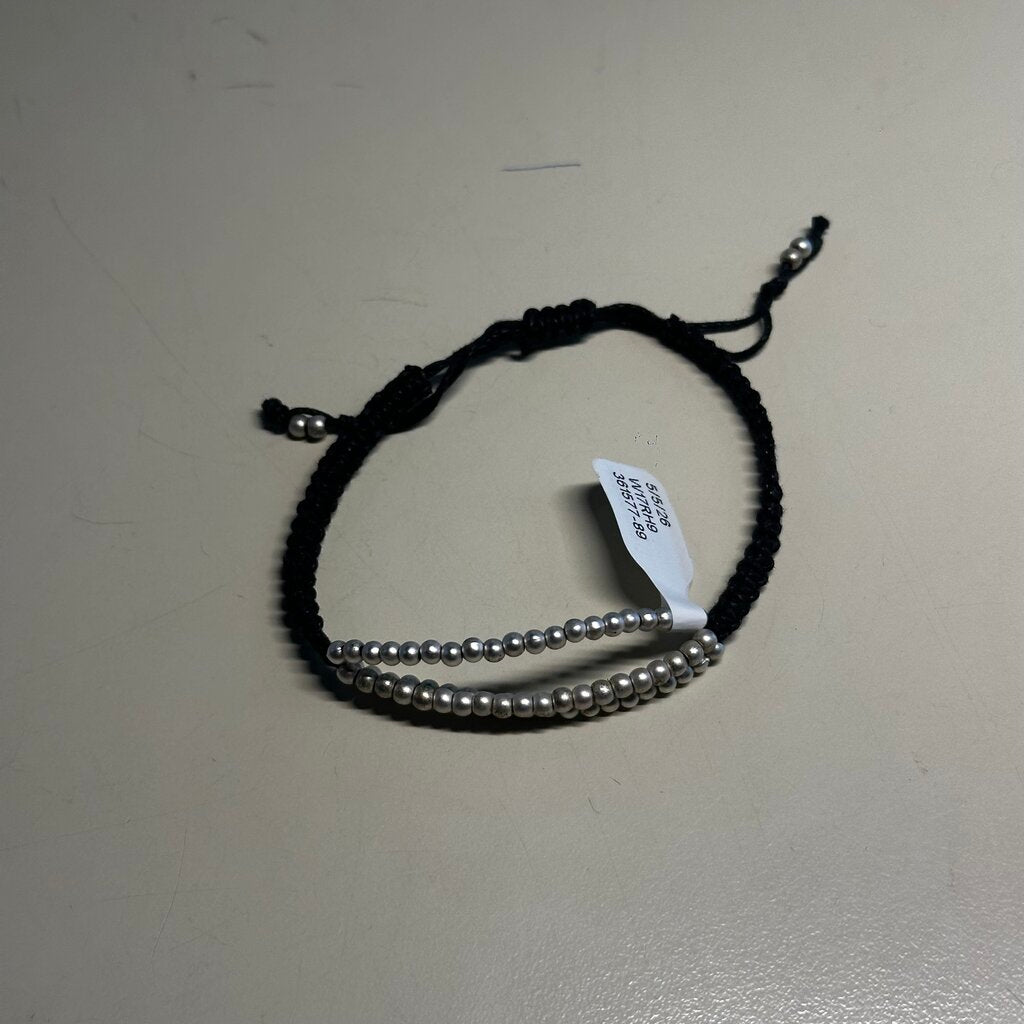 Braided Cord Bracelet With Pearls
