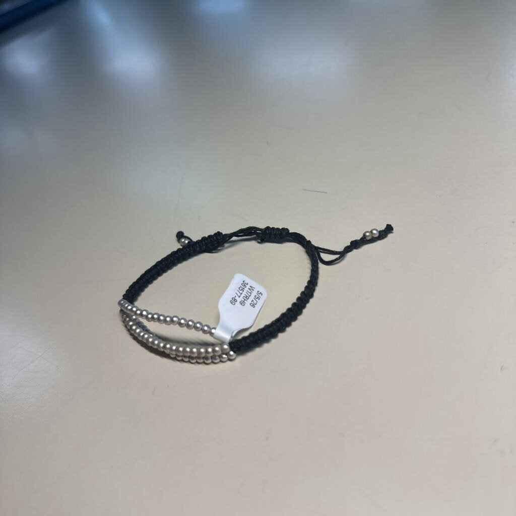 Braided Cord Bracelet With Pearls