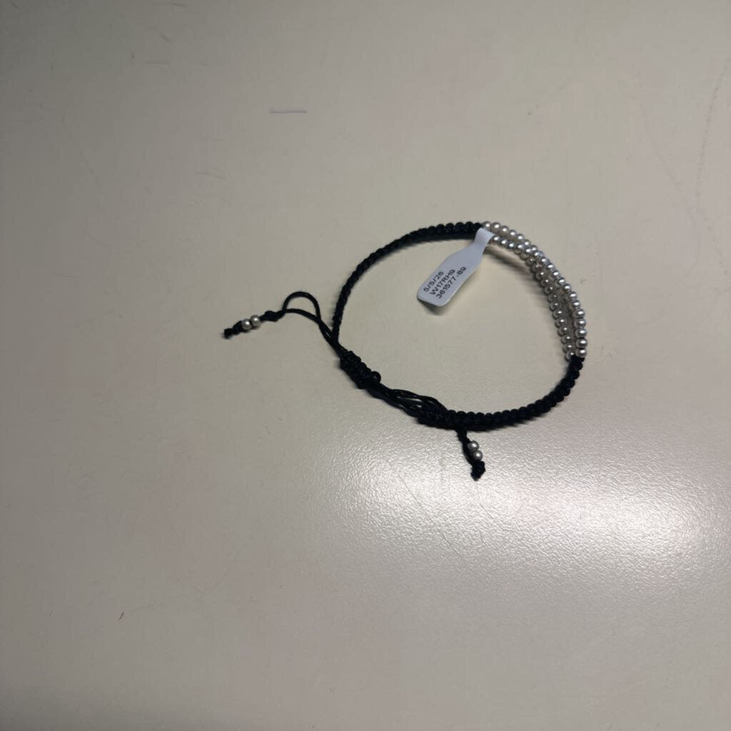 Braided Cord Bracelet With Pearls