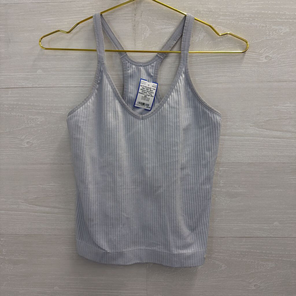 Nike Blue Ribbed Seamless Athletic Tank Medium/ Large