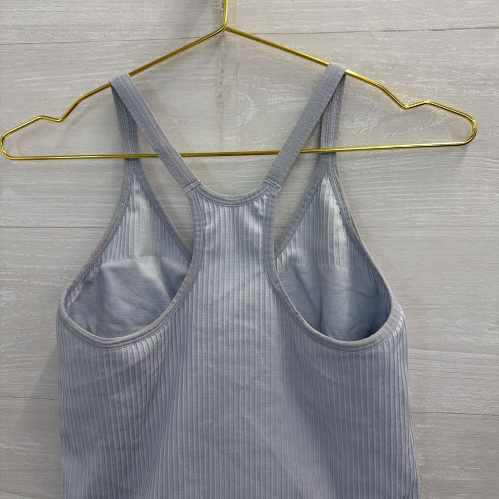 Nike Blue Ribbed Seamless Athletic Tank Medium/ Large