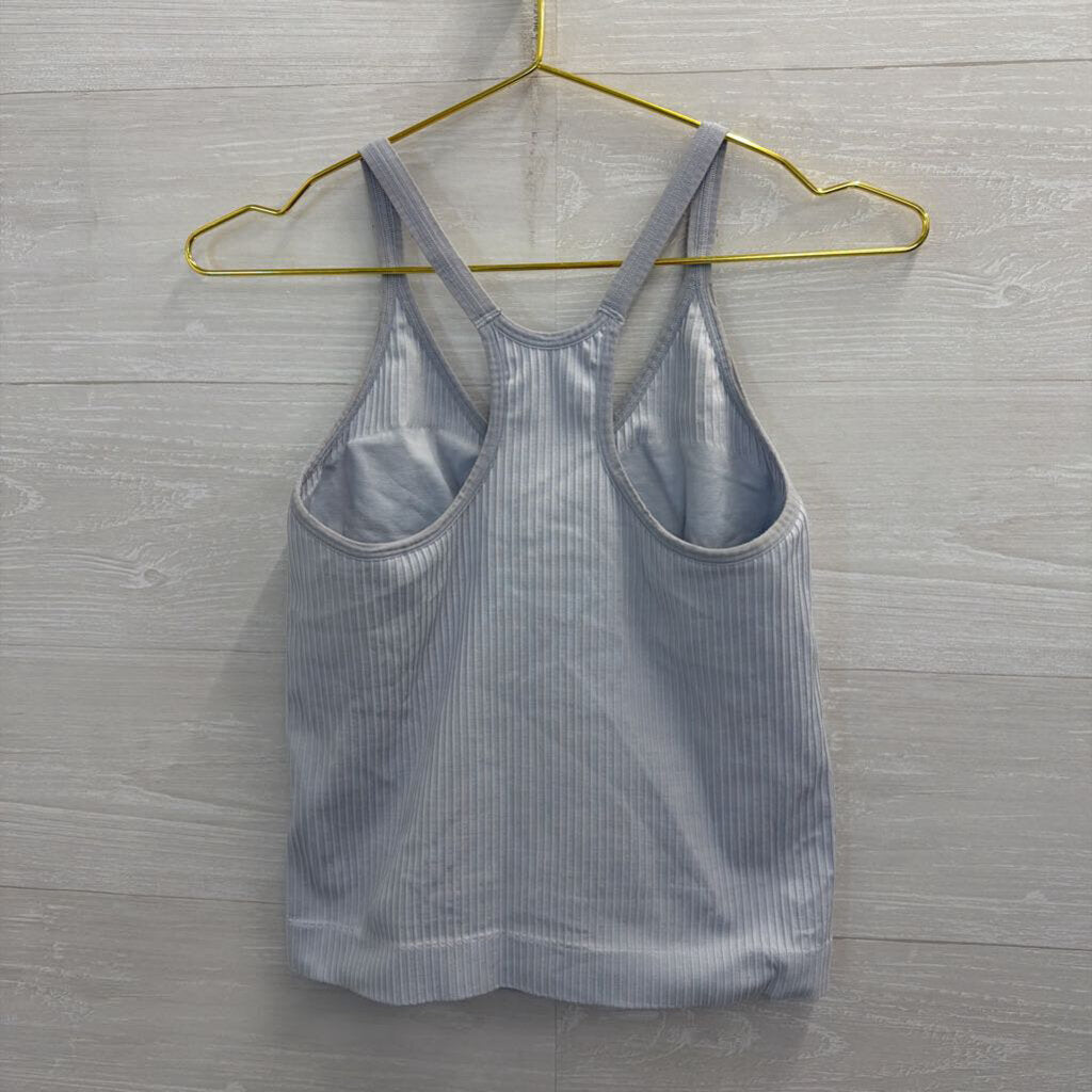 Nike Blue Ribbed Seamless Athletic Tank Medium/ Large