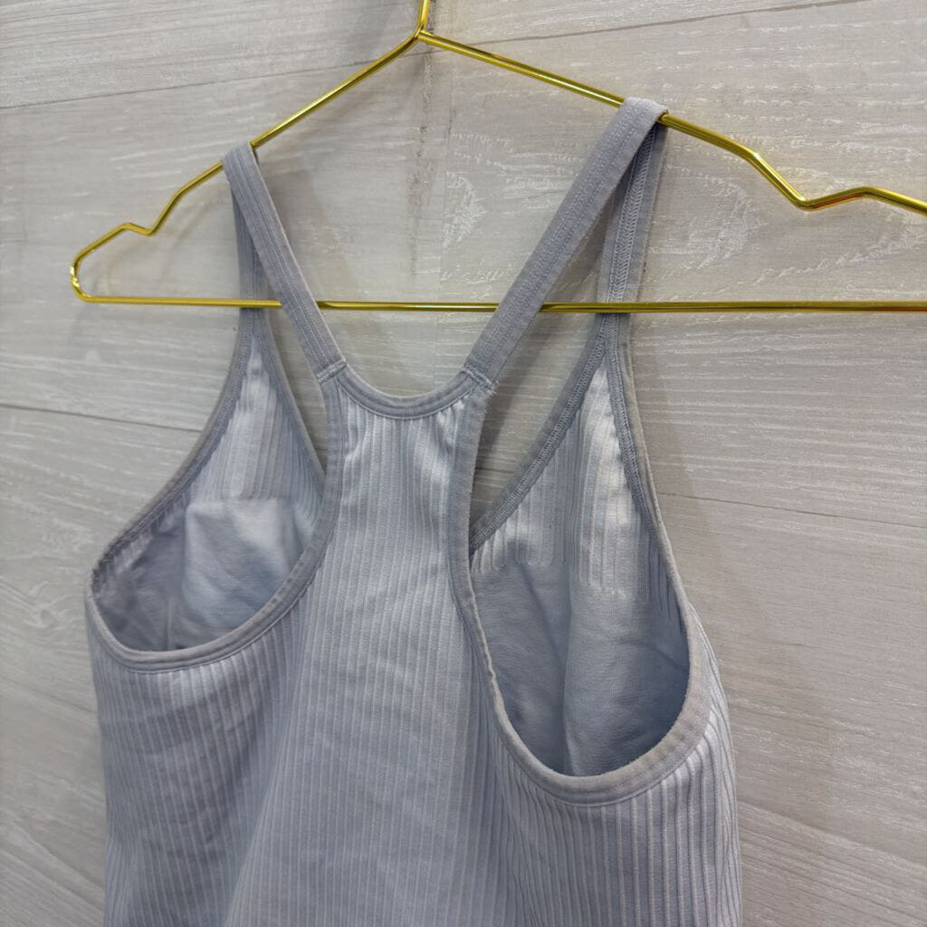 Nike Blue Ribbed Seamless Athletic Tank Medium/ Large