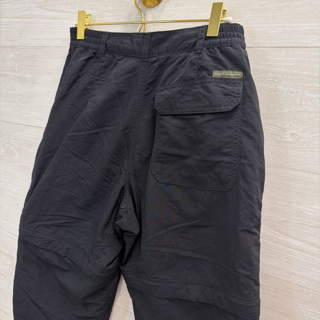 Royal Robbons Black Wide Leg Zip Off Cargo Pants 6