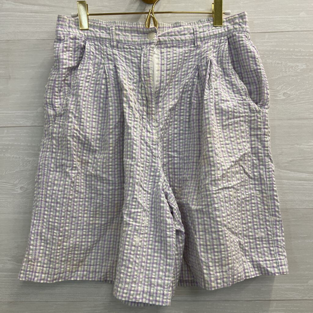 Vintage Karen Scott Purple Plaid Shorts 12