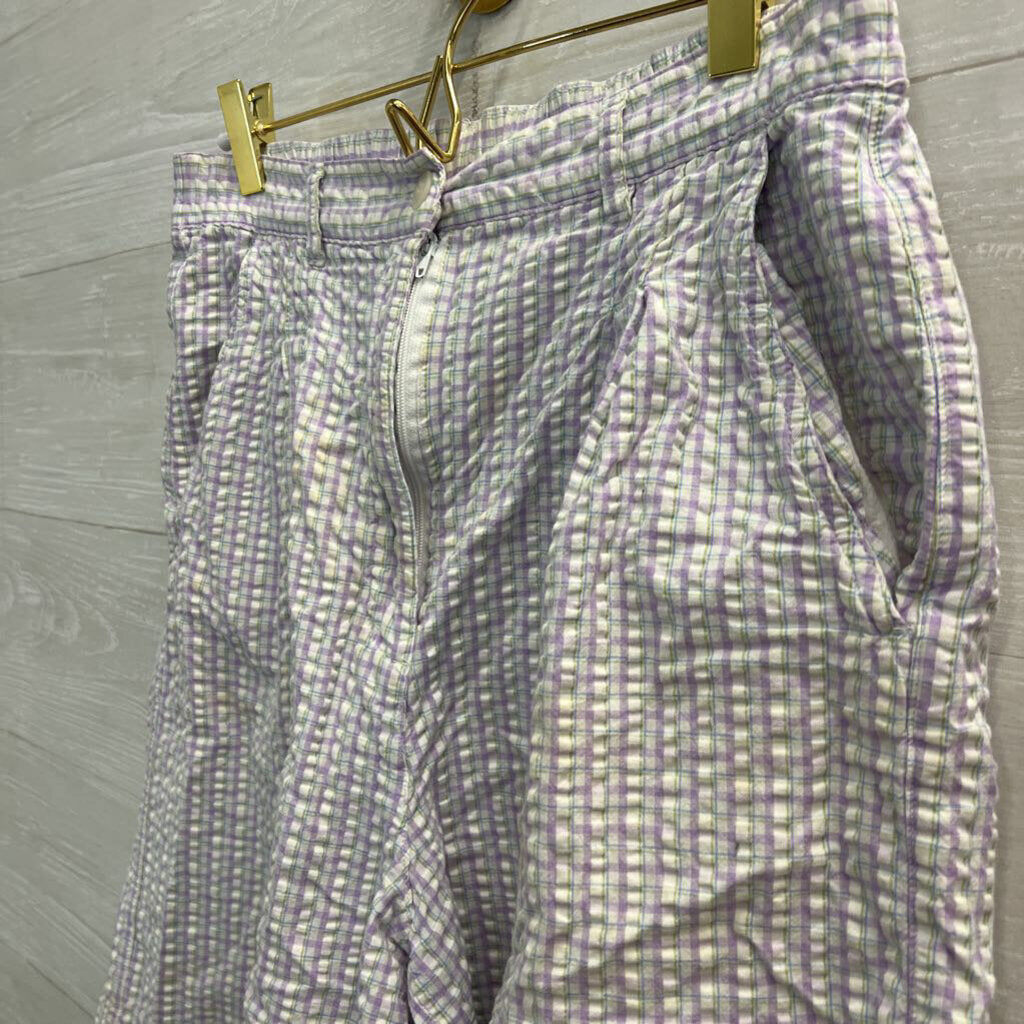 Vintage Karen Scott Purple Plaid Shorts 12