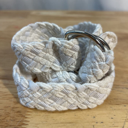 White Woven Belt Medium