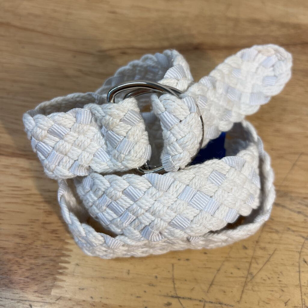 White Woven Belt Medium