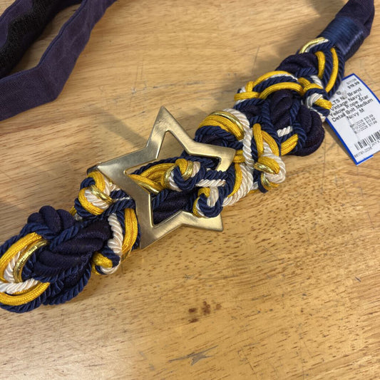 Vintage Navy/ Yellow Rope Star Detail Belt Medium