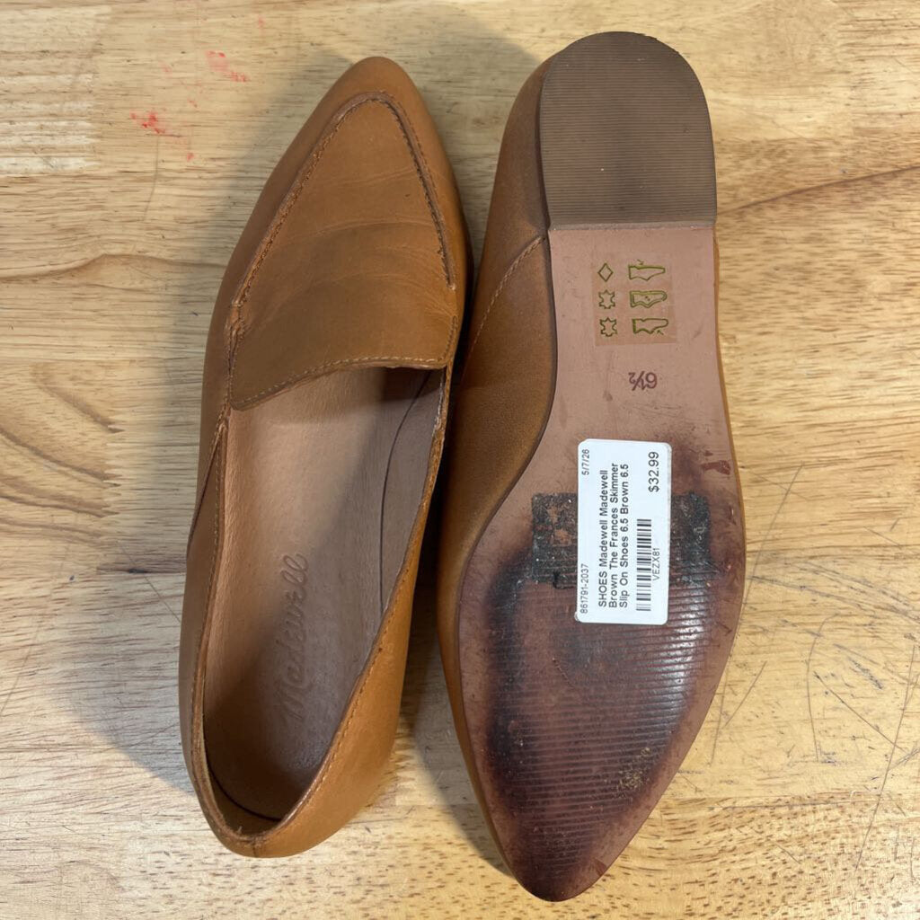 Madewell Brown The Frances Skimmer Slip On Shoes 6.5