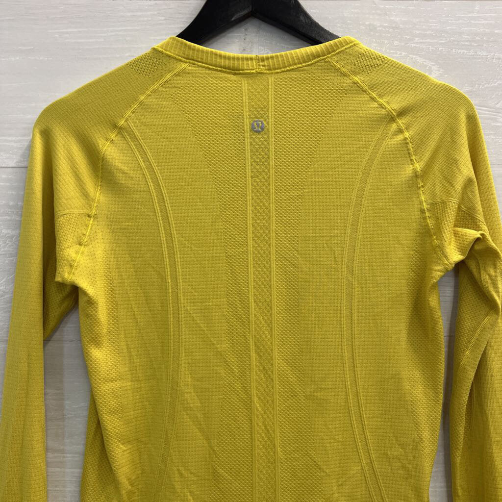 Lululemon Yellow Long Sleeve Athletic Top 8