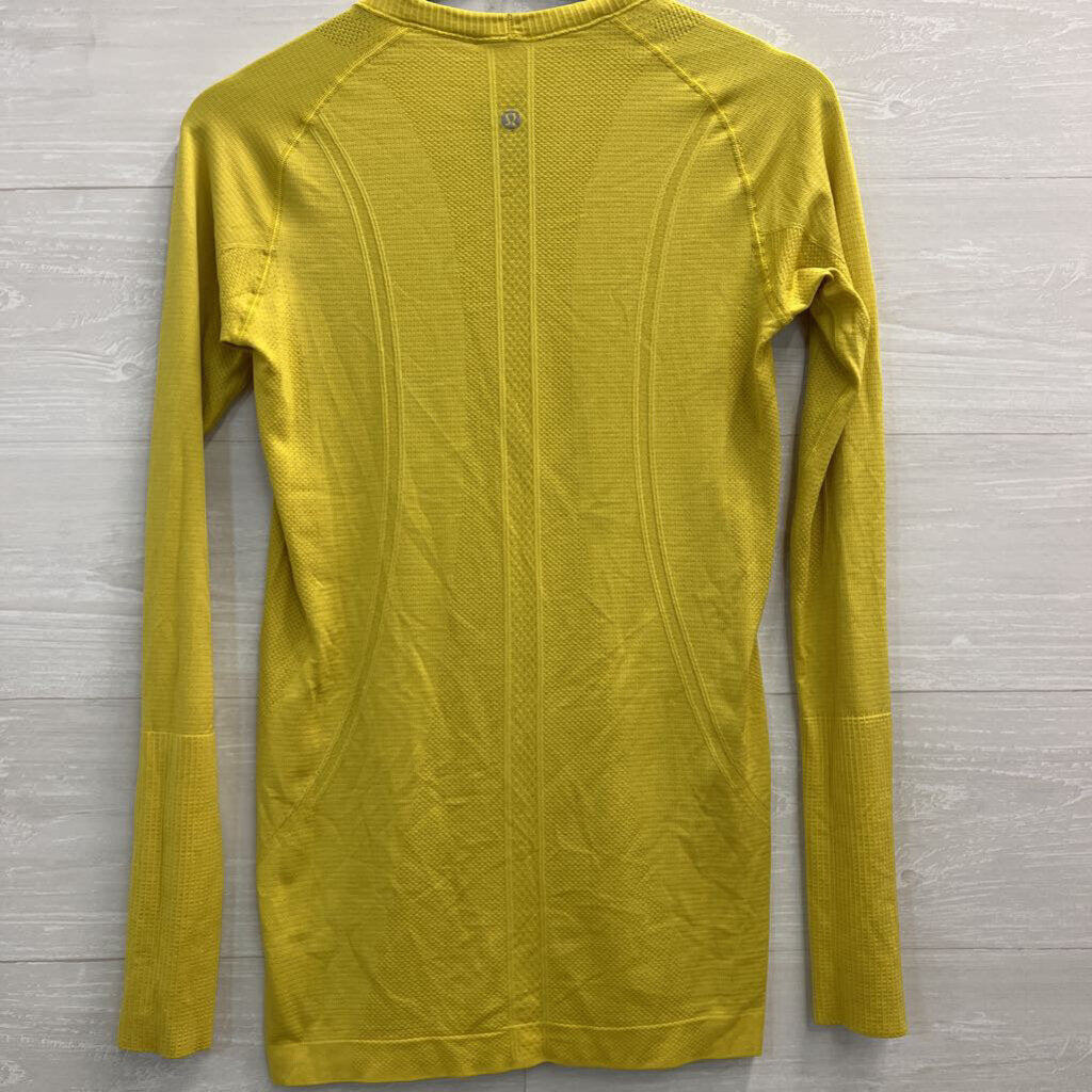 Lululemon Yellow Long Sleeve Athletic Top 8