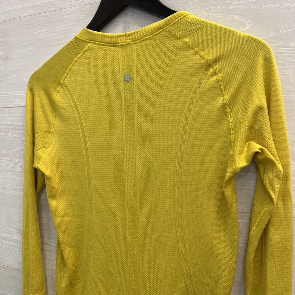 Lululemon Yellow Long Sleeve Athletic Top 8