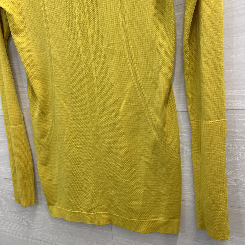 Lululemon Yellow Long Sleeve Athletic Top 8
