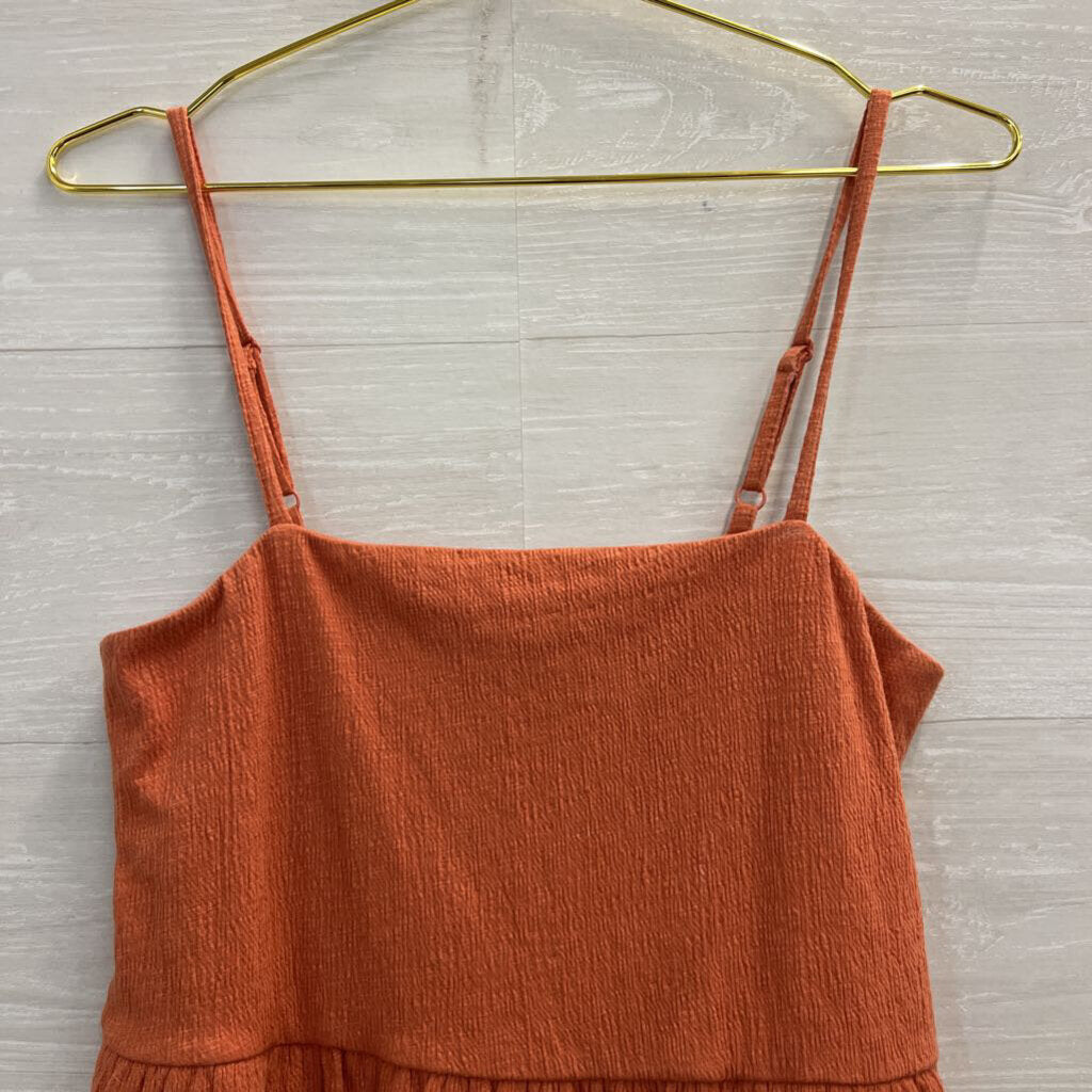 Richer Poorer Orange Textured Dress Small