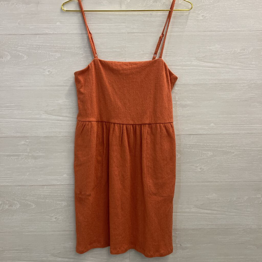 Richer Poorer Orange Textured Dress Small