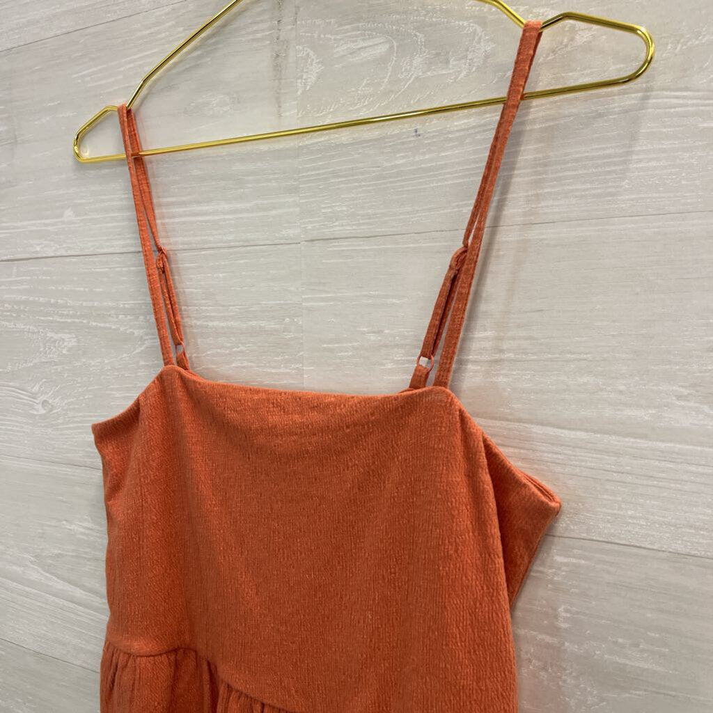 Richer Poorer Orange Textured Dress Small