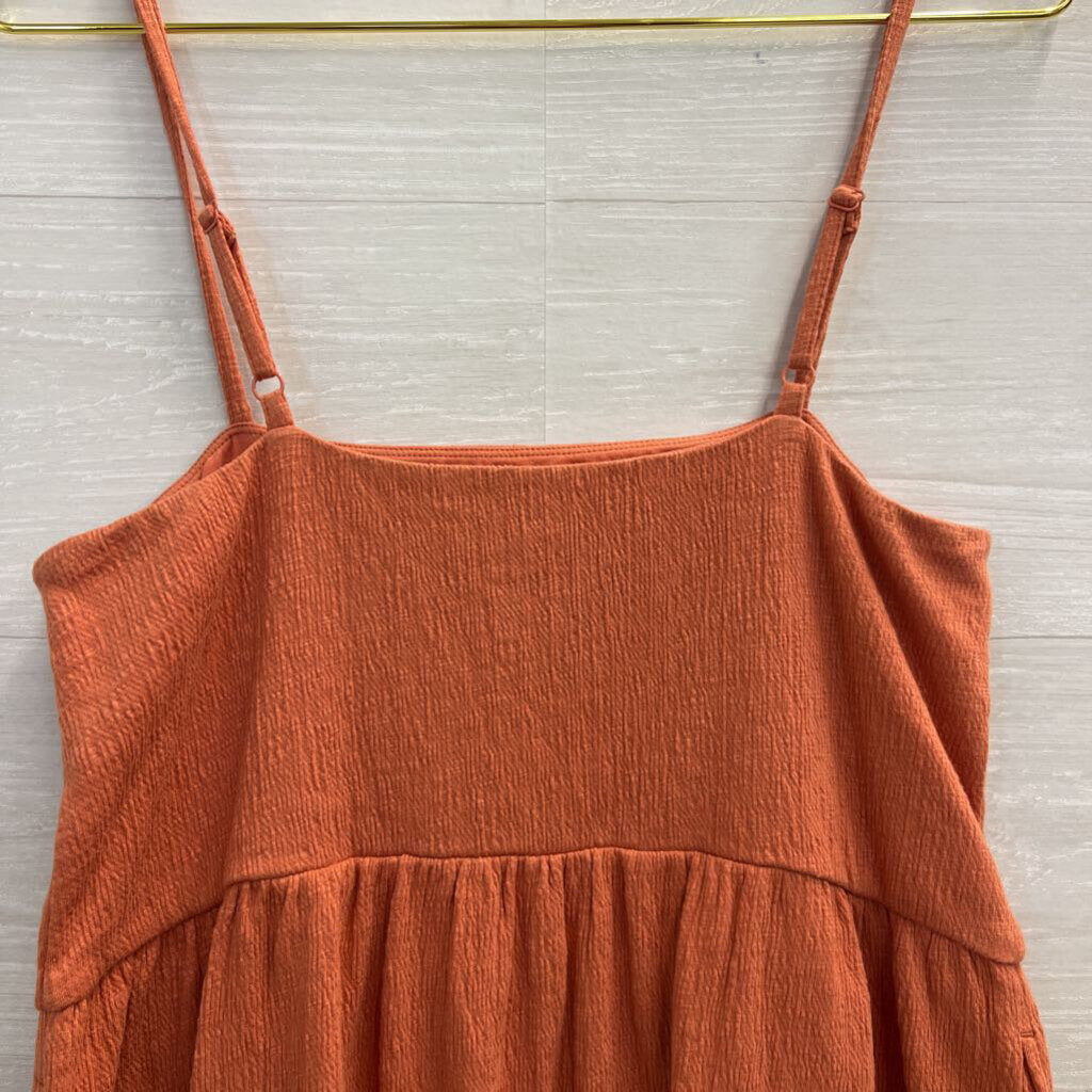 Richer Poorer Orange Textured Dress Small