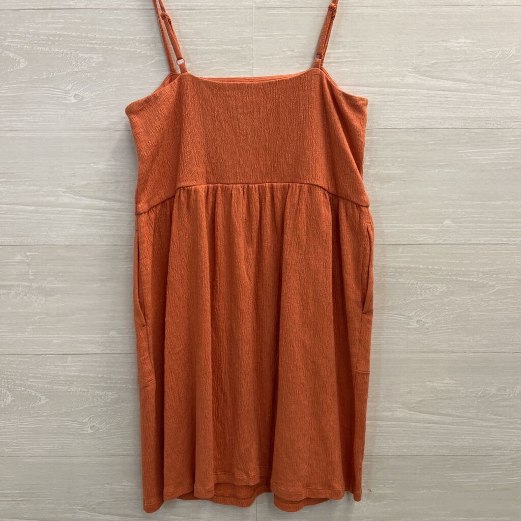 Richer Poorer Orange Textured Dress Small