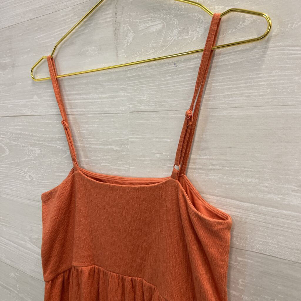 Richer Poorer Orange Textured Dress Small