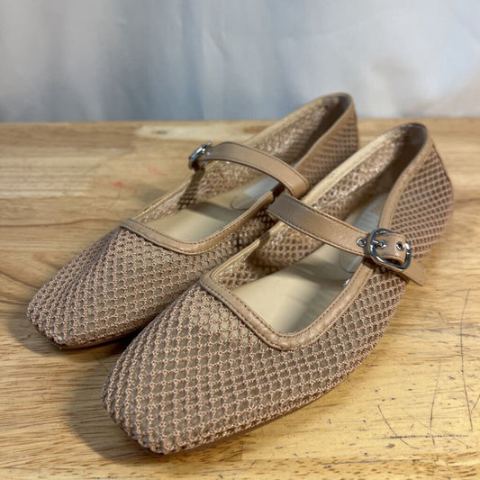 Dolce Vita Beige Mesh Mary Jane Flats 8