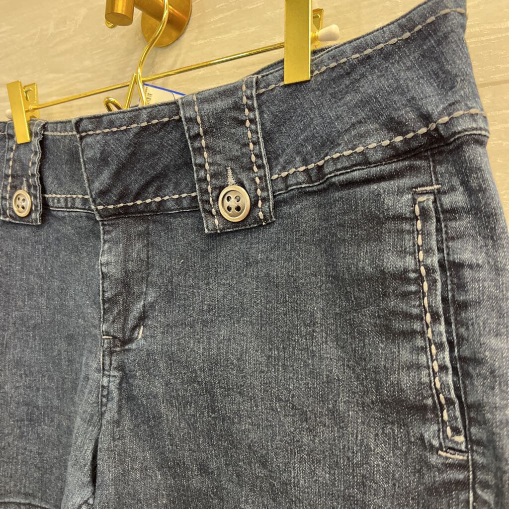 Beau Dark Wash Stretchy Denim Shorts 14