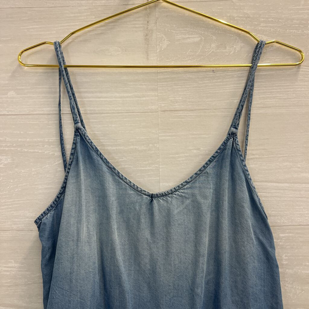 Cloth and Stone Blue Chambray Tank Top Small