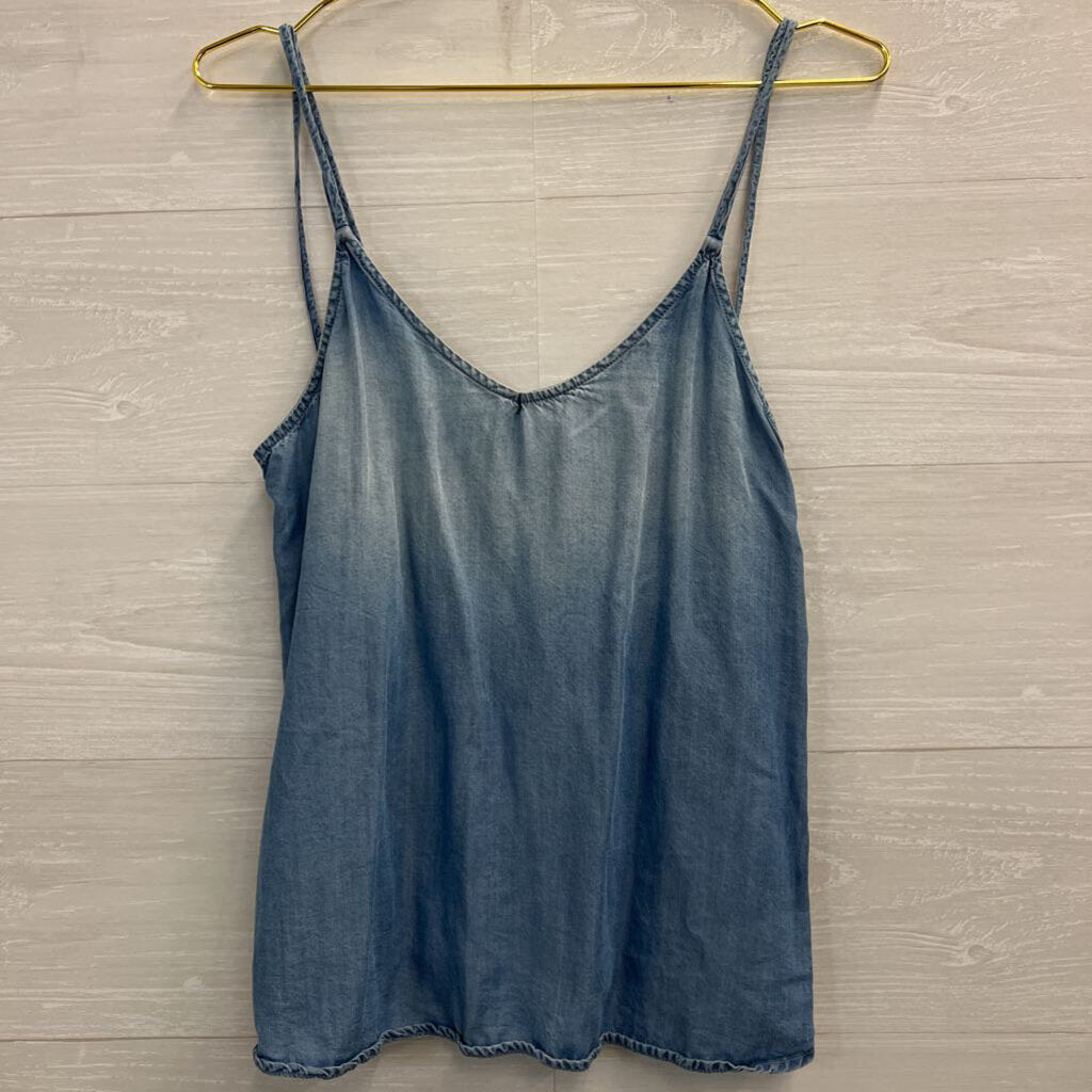 Cloth and Stone Blue Chambray Tank Top Small