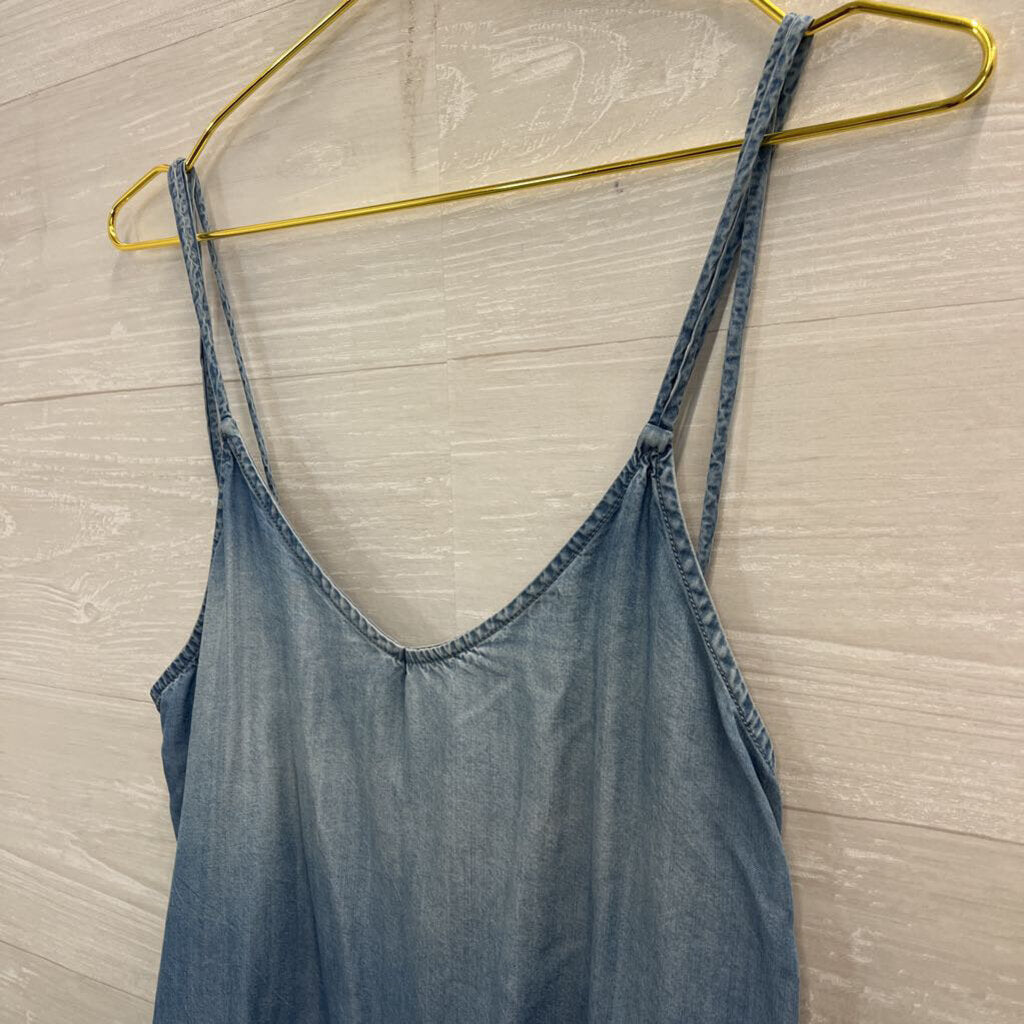 Cloth and Stone Blue Chambray Tank Top Small