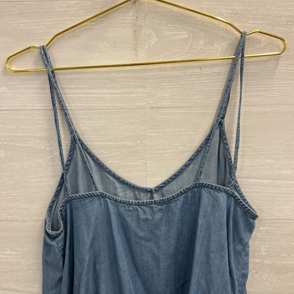 Cloth and Stone Blue Chambray Tank Top Small