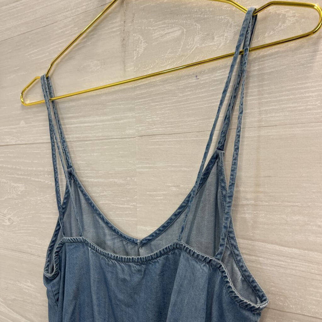Cloth and Stone Blue Chambray Tank Top Small