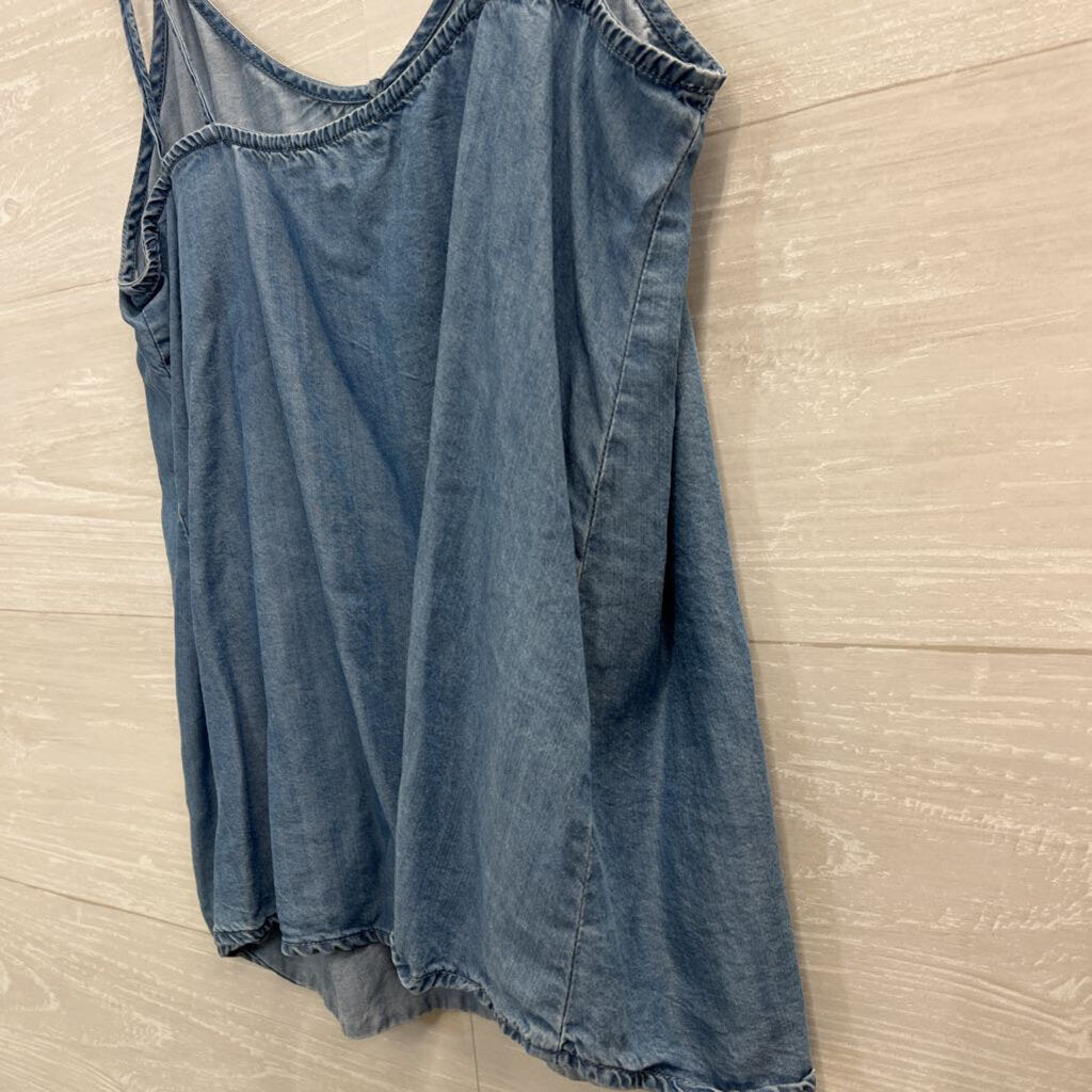 Cloth and Stone Blue Chambray Tank Top Small