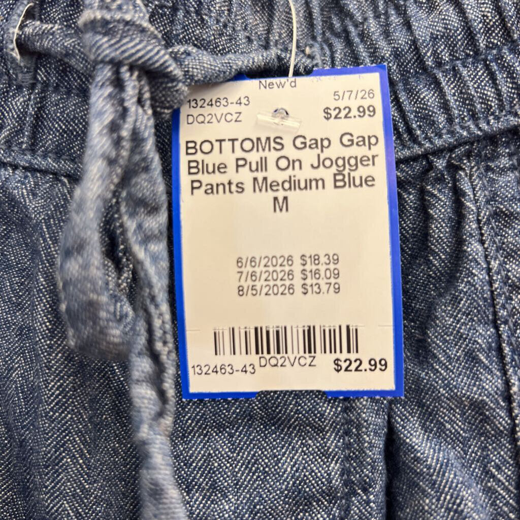 Gap Blue Pull On Jogger Pants Medium