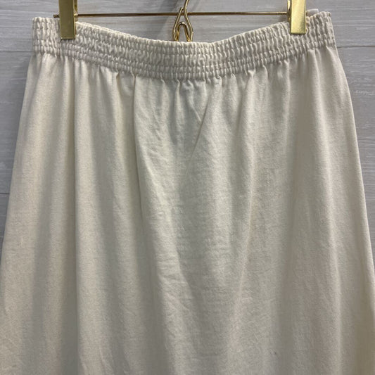 Vintage Max Cream 100% Cotton Midi Skirt Large