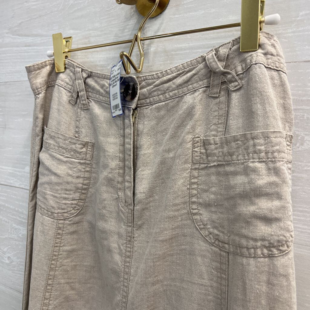 ecologie Brown 100% Linen Maxi Skirt 6