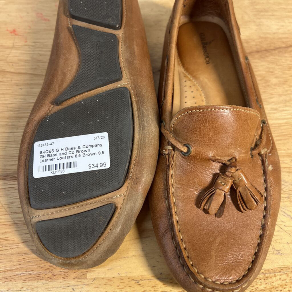 GH Bass and Co Brown Leather Loafers 8.5