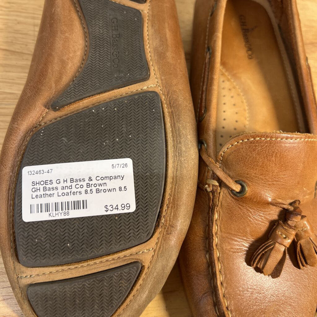 GH Bass and Co Brown Leather Loafers 8.5