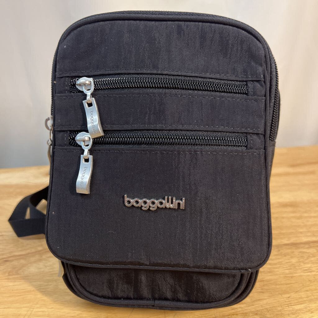 Bagallini Black RFID Journey Crossbody Purse