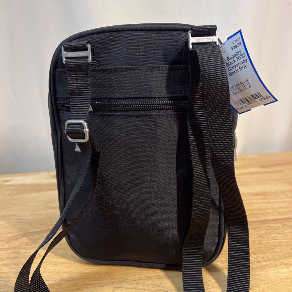 Bagallini Black RFID Journey Crossbody Purse