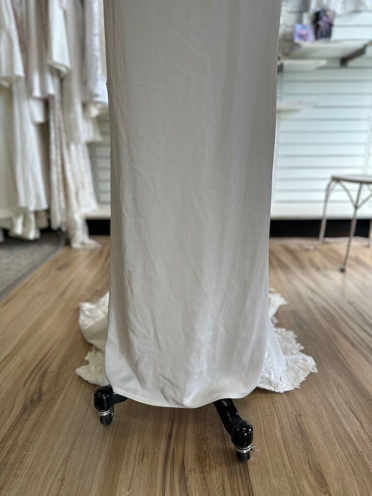 Azazie Ivory Lace Detail Bridal Gown 16