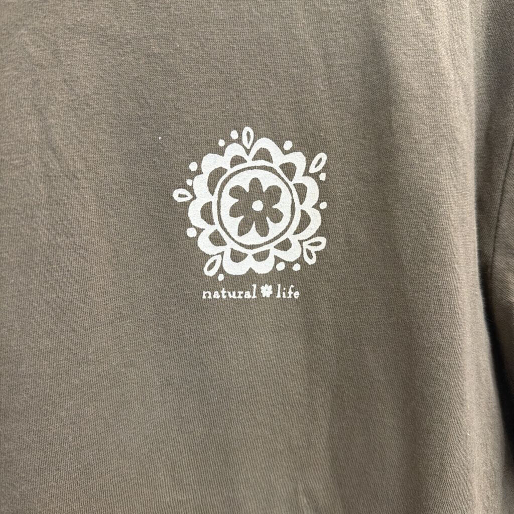 Natural Life Green/ Multi You're Gonna Be Happy Short Sleeve Graphic Tee Medium