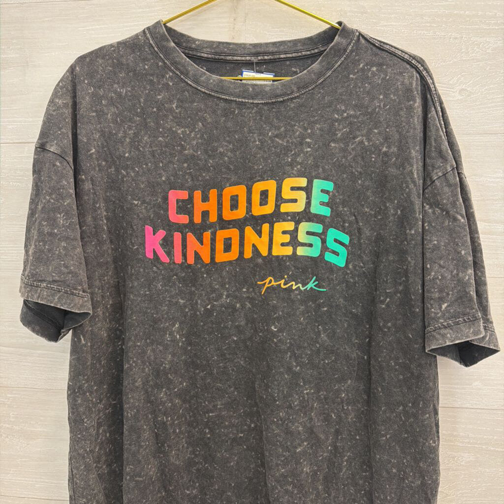 Pink Grey/ Multi Choose Kindness Short Sleeve Graphic Tee One Size