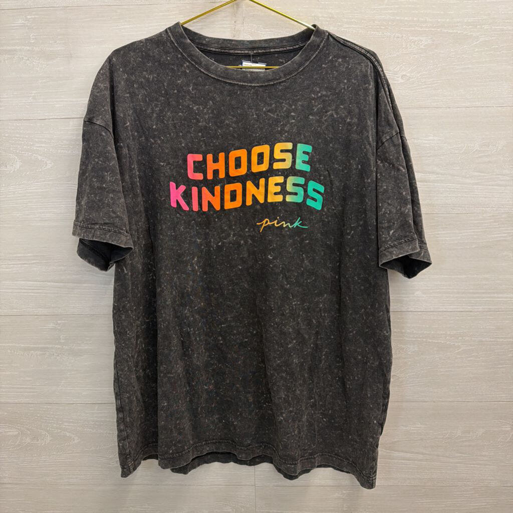 Pink Grey/ Multi Choose Kindness Short Sleeve Graphic Tee One Size